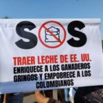 Productores de Leche Colombianos Protestaron en Contra de las Importaciones de Leche en Polvo